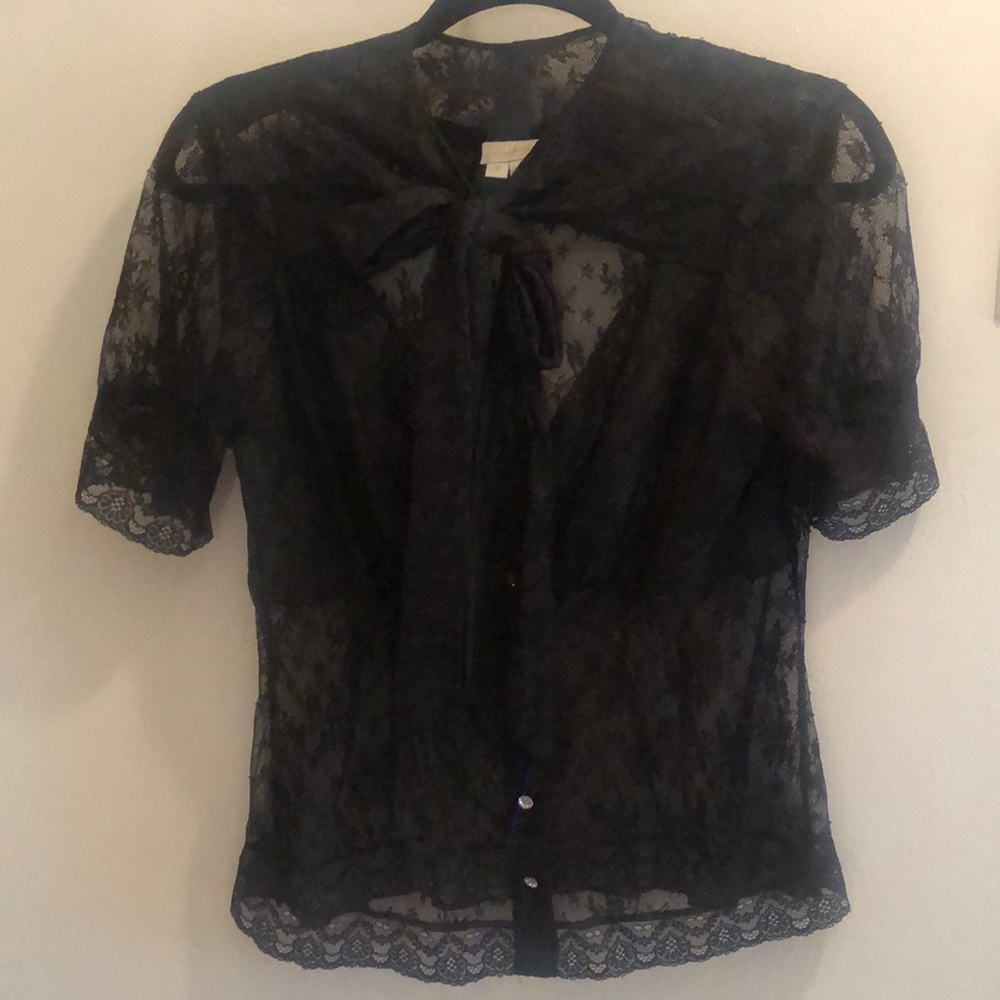 Lace Tracy Reese Bow Tie front Blouse